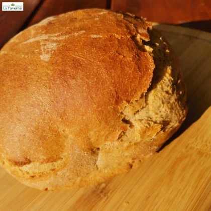 Paine neagra rotunda coapta pe vatra 400 gr La Taverna