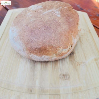 Paine neagra rotunda coapta pe vatra 400 gr La Taverna